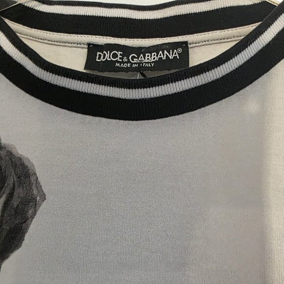 DOLCE & GABBANA Logo Tape Printed T-Shirt -can be UNISEX - Picture 5 of 12